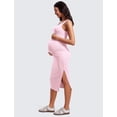 thumbnail image 3 of Vestido CRZ YOGA Butterluxe de maternidad sin mangas con fruncido lateral rosa, 3 of 4