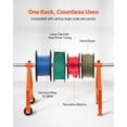 thumbnail image 6 of VEVOR Wire Spool Rack, 220 lbs Load Capacity, Portable Cable Caddy, Moveable Wire Rack with Wheels,Spool Holder, Up to 29.9 in Diameter,for Electrical Industrial and Retail Use,Working Efficiency, 6 of 9
