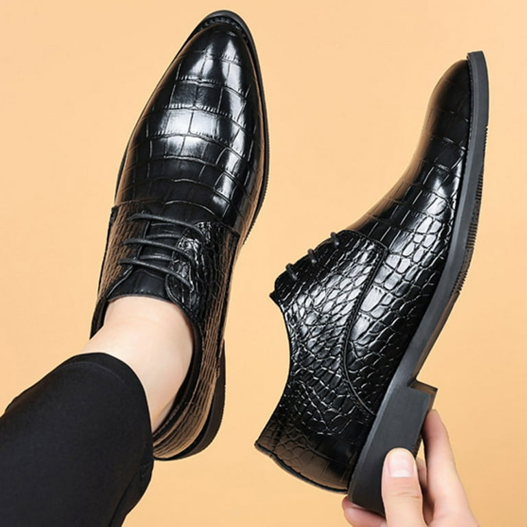 Xucatan Men's Casual Dress Shoes with Alligator Print Mens Square Toe Business Dress Shoes Classic Lace Up Formal Oxford Shoes Anti-Slip Low Top Non Slip Prom Gift - Walmart.com Xucatan Men's Casual Dress Shoes with Alligator Print Mens Square Toe Business Dress Shoes Classic Lace Up Formal Oxford Shoes Anti-Slip Low Top Non Slip Prom Gift - Walmart.com