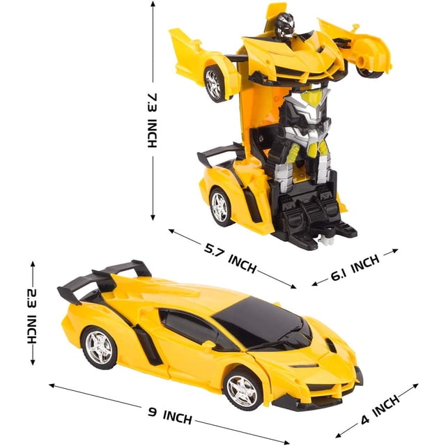 Coche Transform con control remoto HUOGUO Rc Robot a escala 1/18