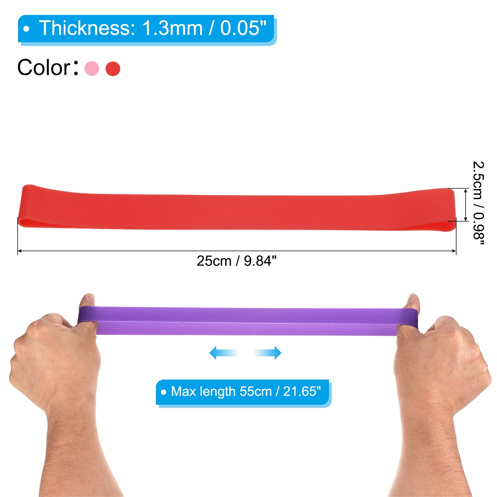 Unique Bargains Towel Band Windproof Holder Stretchable Beach Chair Towel Clips Straps Red, Pink