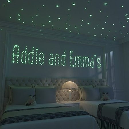 Glow Star Moon Wall Stickers For Kids Room Decal Ceiling