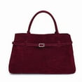 thumbnail image 2 of 2025 Fall New Women's Suede Tote Bag - Y2K Retro Vintage Shoulder Purse with Top Handle for Work & College, 2 of 6