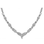 1/2 Carat T.W. Diamond Silver tone Brass 2-pcs Fashion Jewelry set.