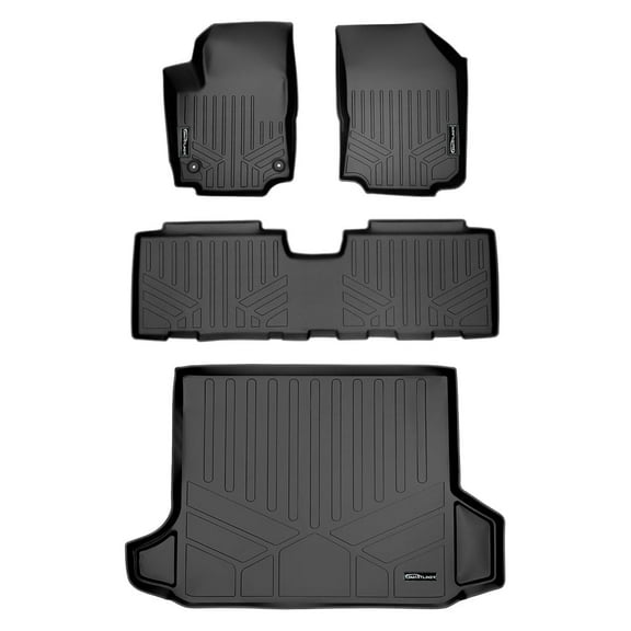 SMARTLINER Custom Fit Floor Mats 2 Rows and Cargo Liner Black Compatible With 2018-2022 Chevrolet Equinox