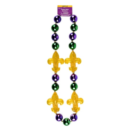 Way To Celebrate Mardi Gras Light Up Necklace