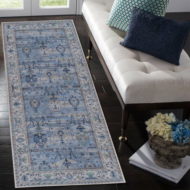Adiva Rugs Machine Washable Area Rug for Living Room, Bedroom, Bathroom