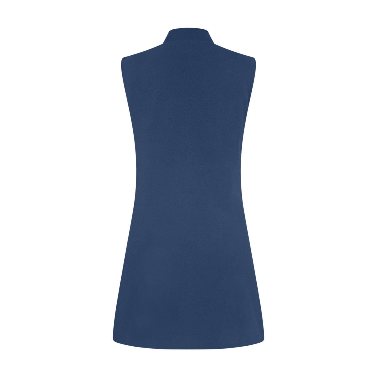 Long Waistcoat Women Fall Winter Sleeveless Vests Suit Elegant Cardigan Blazer Waistcoat with Pockets Ladies Insulated Jacket Navy XL