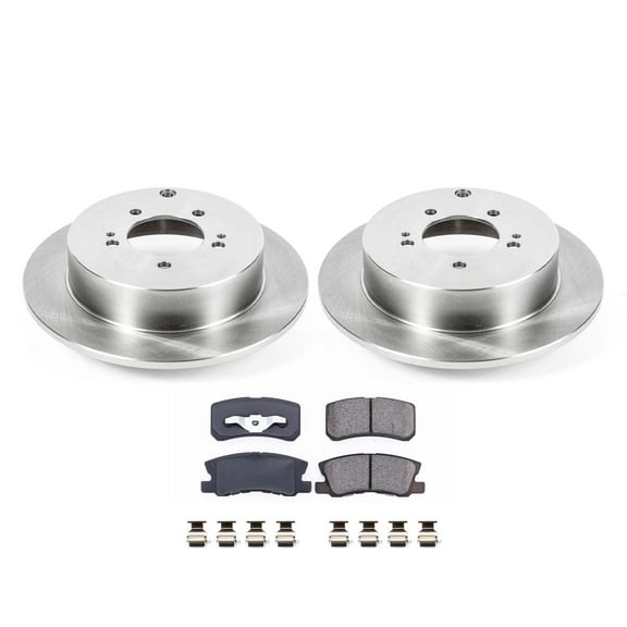Ultimate Brakes Rear Semi-Metallic Brake Pad and Rotor Kit with Hardware WM80814