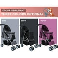 thumbnail image 6 of QRKD Dog Stroller, pet Stroller 4 Wheels Carrier Strolling Cart Waterproof Travel Folding Cart for Puppy Small-Medium Dog, Cat with Cup Holder, Locking Wheel ,Black, 6 of 7
