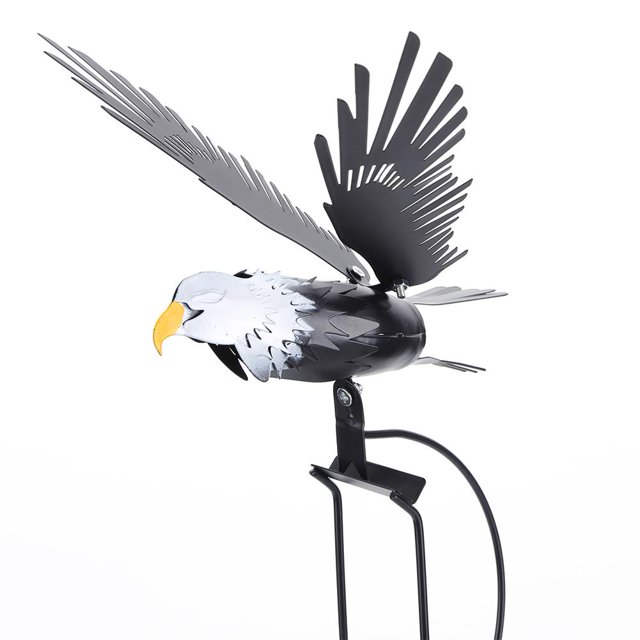 Iron Eagle Wind Spinners Adornos de césped Decoración Stake Eagle Windmill Garden Art
