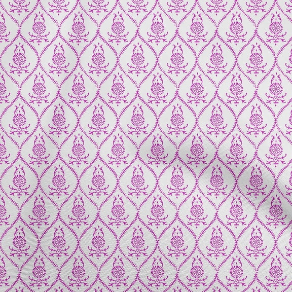 oneOone Georgette Viscose Fuschia Pink Fabric Block Sewing Craft Projects Fabric Prints By Yard 42 Inch Wide-XZ