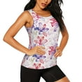 thumbnail image 2 of Sigee Lilies Flowers for Women's Workout Tank Top,Running Tank Tops,Sleeveless Gym Clothes, 2 of 8