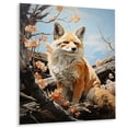thumbnail image 2 of Designart "Observer Pastoral Fox Wilderness wall art II" Animals Metal Wall Decor, 2 of 5