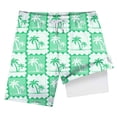 thumbnail image 4 of Gubotare Boys Graphic Shorts Boys Swim Trunks with Boxer Brief Liner Compression Boy Bathing Suit Quick Dry Beach Swimsuit Toddler Swim Shorts (Green,Size 8-9 Years), 4 of 4