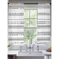 thumbnail image 2 of Boho Black White Modern Stripes Sheer Curtains 63 Inch Length 2 Panels Set for Living Room/Bedroom, Farmhouse Abstract Art Curtain Sheers Drapes Rod Pocket Curtains Window Treatment Set 52''x63''x2, 2 of 7