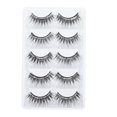 thumbnail image 1 of 5 Pairs Natural Black Decorative False Eyelashes Chic Eye Makeup Accessories, 1 of 5