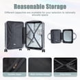 thumbnail image 2 of GDF Studio 2-Piece Hardside Luggage Set, Carry On Suitcase with Cosmetic Case, TSA Lock and Spinner Wheels, Silver, 2 of 12
