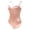 Pink, variant on Women's Bodyshaper Mesh Firm-Control Shapewear Built-In Bra Underwire Camisole Leopard Leotard Tummy Control Bodysuits Pink L