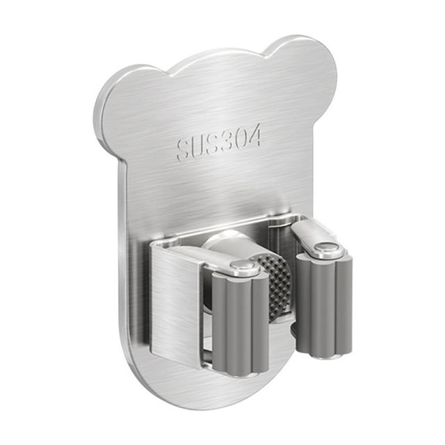 Soporte para trapeador de acero inoxidable 304, resistente, sin perforaciones, creativo, para baño, sin costuras, 5 ml