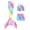 Rainbow, variant on CARETOO 3Pcs Girls Swimsuits Mermaid Tail Suits Kids Multi Ruffled Trim Halter Mermaid Tail Swimsuit Colorful Fish Scale Pattern Costume Set Swimwear 4-10 Years