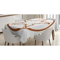 thumbnail image 1 of Ambesonne Texas Star Tablecloth Rectangular Table Cover, Barbed Wire Star, 52"x70", Brown and White, 1 of 3