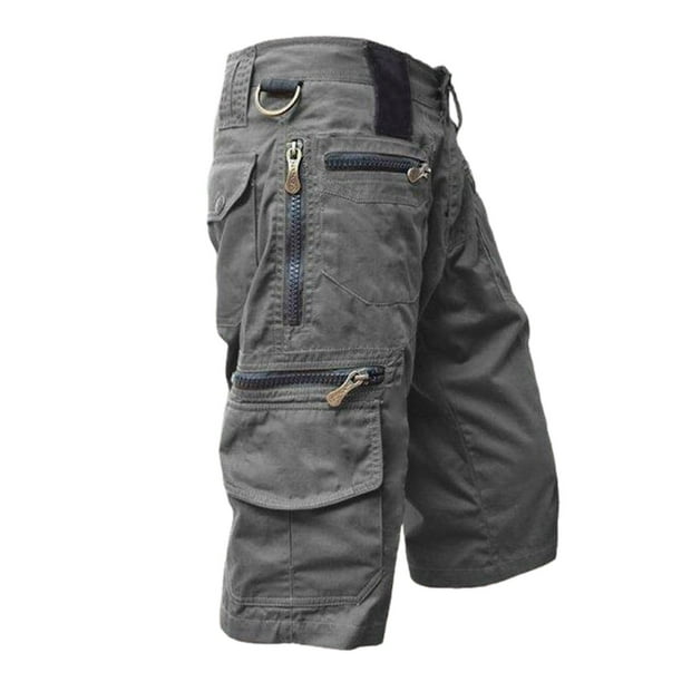 WILLBEST Pantalones Cortos para Hombre, Pantalones Cortos Holgados de Pierna Recta para Verano, Tallas Grandes, Tendencia Informal, Pantalones Medianos, Pantalones Cortos Cargo con Bolsa