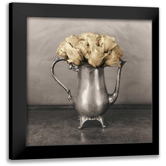 Atria, Cristin 12x12 Black Modern Framed Museum Art Print Titled - Dix Roses