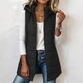 thumbnail image 4 of Long Puffer Vest for Women Hooded Lightweight Sleeveless Jackets Casual Plus Size Zipper Winter Vest with Pockets, 4 of 8