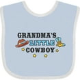 thumbnail image 3 of Inktastic Grandmas Little Cowboy with Cowboy Hat and Boots Boys Baby Bib, 3 of 4