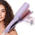 thumbnail image 1 of Homessencials Hair Styling Tool with Negative Ionic Technology, Romantic French Egg Roll Curling Iron 32mm, Anti-Scald Adjustable Temperatures for Quickly Creating Smooth Waves (Purple), 1 of 8