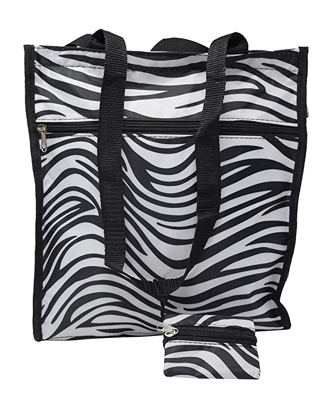 Medium Microfiber Organizer Tote Bags For Travel With Pockets and