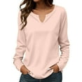 thumbnail image 2 of YLHFASHION Femmes Mode Décontractée Manches Longues Hauts Chemises Blouses Hauts Économies d'Été Liquidation Chemises pour Femmes, 2 of 5
