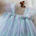 thumbnail image 5 of Baby Girl Outfit Mesh Tulle Flower Butterfly Embroidery Sleeveless Princess Dress 0 3 6 9 12 18 Months girls' special occasion dresses pink, 5 of 9