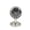 Silver Small Solid Round 4" x 4" x 7", variant on DecMode 7" Silver Stainless Steel Small Clock