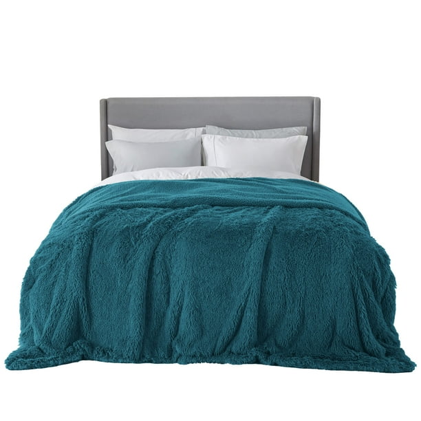 Manta Bedsure Queen de piel sintética sherpa de 230 x 230 cm de grosor