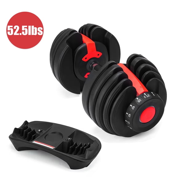 Adjustable Dumbbells, 52.5lb Dumbbell Set with Quick-Select Weights for Home Gym Exercise Equipment