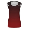 thumbnail image 3 of Fmbrln Tank Tops for Women Summer Sleeveless V Neck Hollow Out Tops Casual Loose Fit Gradient Print Tees Blouses, 3 of 5