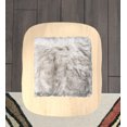 thumbnail image 3 of HomeRoots 476610 2 x 17 x 17 in. Ombre Gray Faux Fur Dining Chair Cushion Pads - Set of 2, 3 of 3