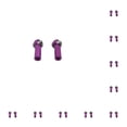 thumbnail image 1 of Vogacara 2 piezas Extremo de barra de acoplamiento RC Coche Rosca inversa positiva Soporte de cabeza de bola Púrpura Violeta 10piezas, 1 of 6