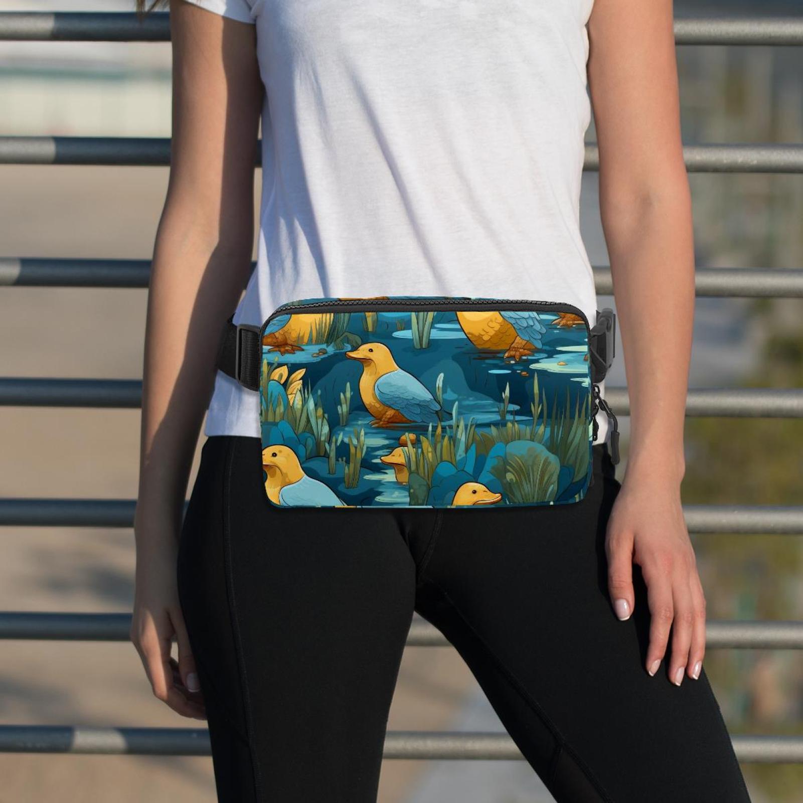 Platypus Running Belt Money Belt Waist Bag Cross Body Bag Lightweight Adjustable Extension Strap Unisex Black Kindly Waterproof SportsOutdoor Hiking Cycling Travel Gym Workout Running Belt Bag²