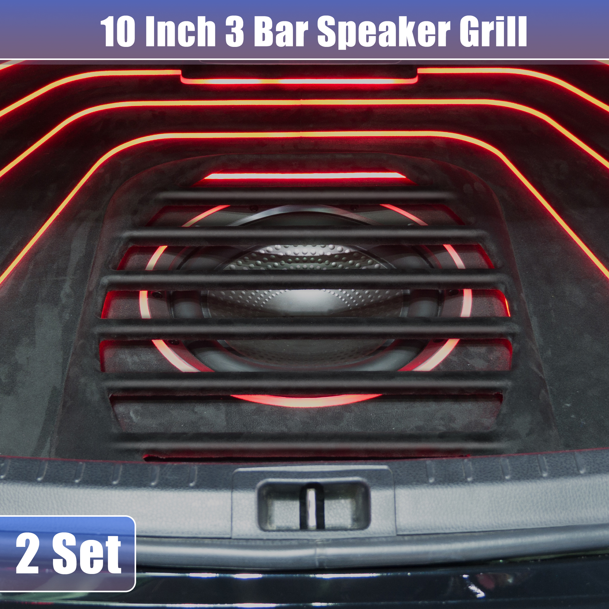 Unique Bargains Universal Black Iron Speaker Grill Bar Audio Speaker Subwoofer Cover 10"