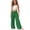 H1701-Green, variant on Hudaneo Girls Linen Pants Wide Leg Pants Elastic Waist Lightweight Flowy Boho Beach Vacation Lounge Trousers, Black 12-13 Years
