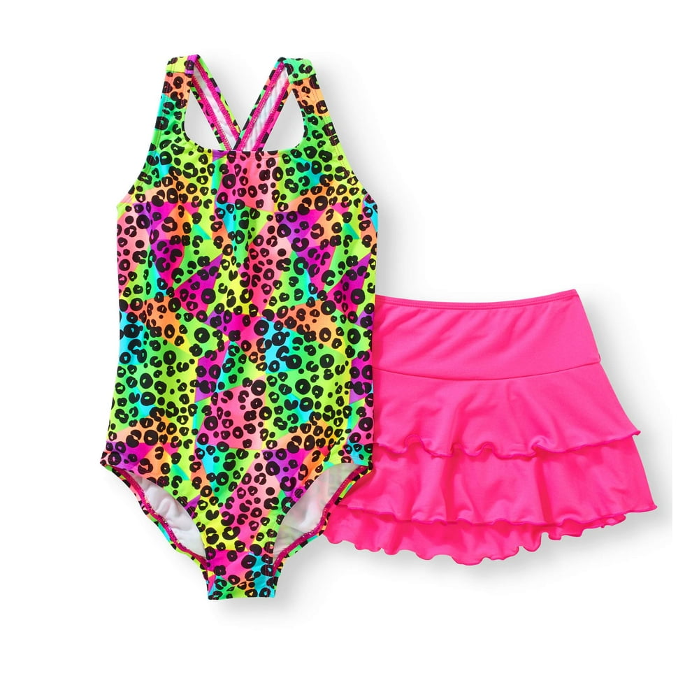 Freestyle Revolution - Swim Girls' Body suit with skirt 2 Piece Set ...