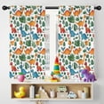 thumbnail image 5 of Blackout Kids Curtains,White Colorful Dinosaurs Jungle Pattern Childrens Insulated Curtains Set Of 2,Bedroom Essentials,Toddler Room Decor 42"x54", 5 of 5