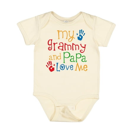 

Inktastic Grammy and Papa Love Me Gift Baby Boy or Baby Girl Bodysuit