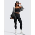 thumbnail image 3 of Top deportivo Butterluxe Cami Crop con escote cuadrado negro XS, 3 of 6