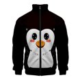 thumbnail image 3 of Chaqueta con estampado 3D de elefante, jirafa, conejo, para hombre, con estampado de animales de dibujos animados, chaqueta de calle de gran tamaño con cremallera, ropa para niños, 3 of 5
