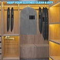 thumbnail image 7 of Uxcell 51" Garment Bag, 3 Pack Breathable Suit Bag for Storage Hanging Clothes, Gray, 7 of 7