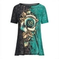 thumbnail image 2 of Birdeem T-Shirt d'Été Décontracté Confortable Imprimé Aguichant Col Rond Manches Courtes pour Femmes, 2 of 6